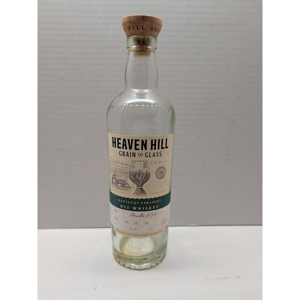 Heaven Hill Grain to Glass Kentucky Rye Whiskey Decorative Decanter Bottle 2024